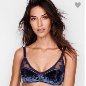 Victoria’s Secret blue velvet bralette